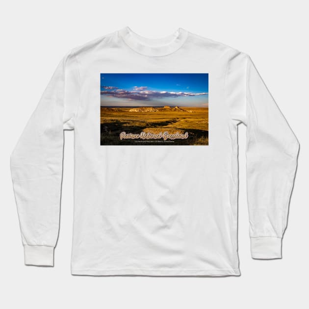 Sunset on the Pawnee Buttes at Pawnee National Grassland Colorado Long Sleeve T-Shirt by Gestalt Imagery